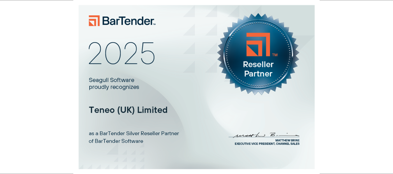 BarTender Reseller Certificate Silver