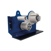 4163 is a heavy-duty double-sided tape dispenser with a weighted base, adjustable brake, corrugated blade, and gear-driven rewind system. Ideal for industrial, assembly, and packaging use. Suitable for tape up to 50mm wide.