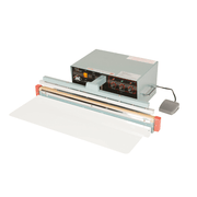 AI Sealer machine for thermoplastic film sealing, featuring electronic controls and available in, 450mm, and 600mm lengths.