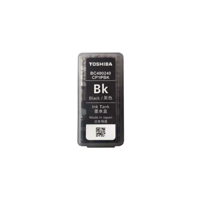 Toshiba black ink cartridge on a white background