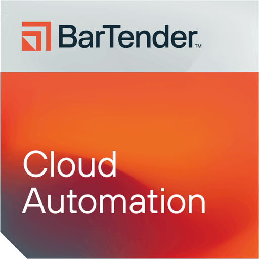 BarTender Cloud Automation logo on a gradient background