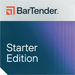 BarTender Starter Edition logo on a blue and purple gradient background