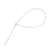 White headband with small beads on a white background