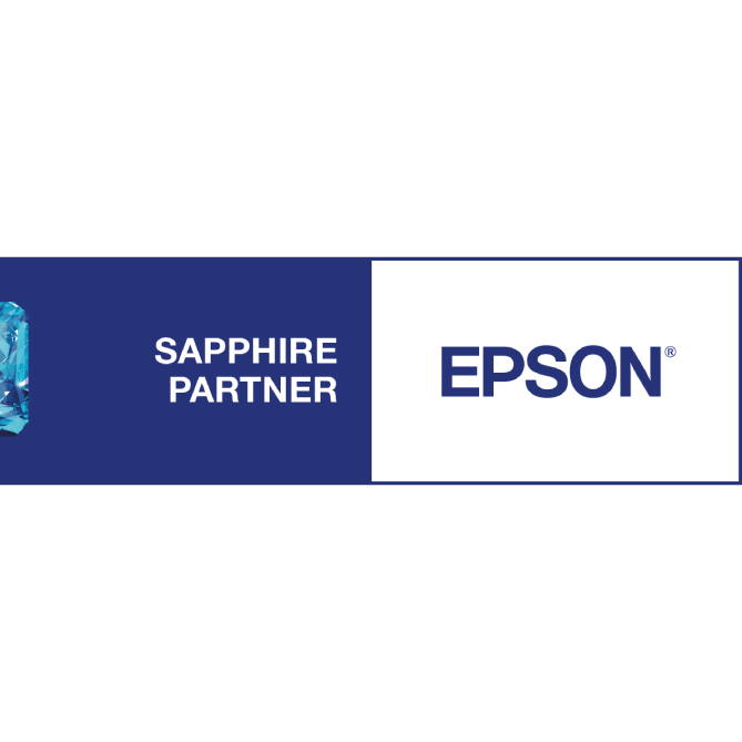 Epson Sapphire Partner logo on a white background