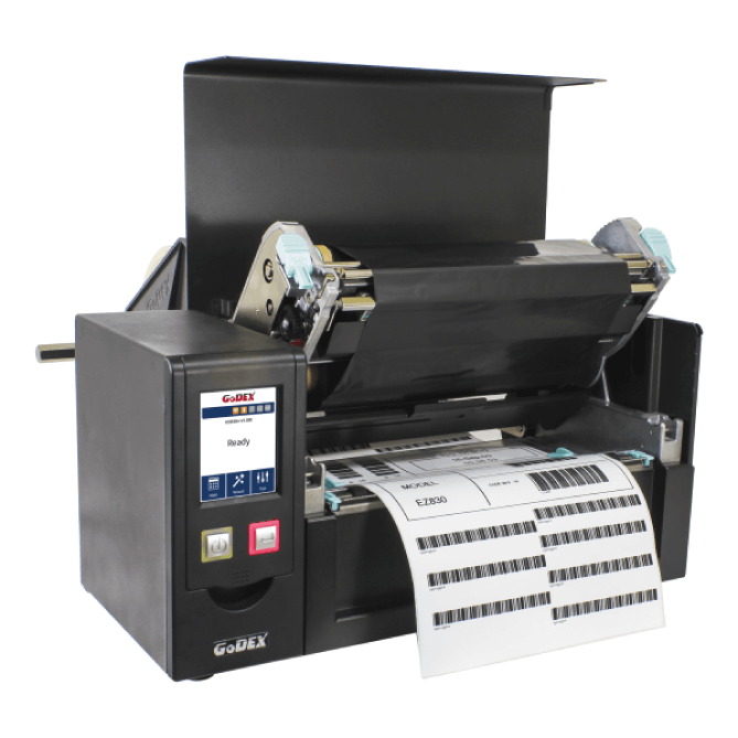 Discover the Godex HD830i+, the best-in-class eight-inch wide industrial barcode printer. Enjoy robust durability, wireless connectivity, user-friendly set-up, and a 5-year warranty. Ideal for demanding environments!