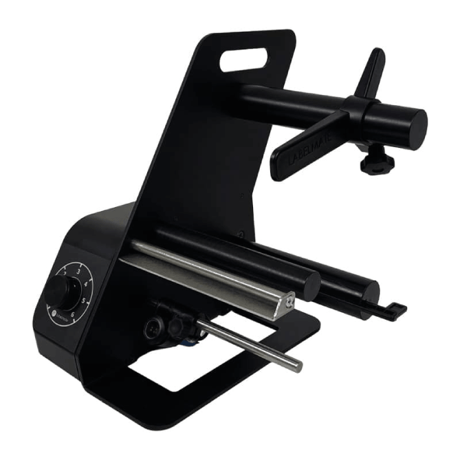 Black metal tool or device on a white background