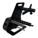 Black metal tool or device on a white background