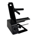 Black metal tool or device on a white background