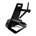 Black metal bracket or stand on a white background
