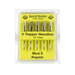 Pack of 5 tagger needles with a yellow label on a white background