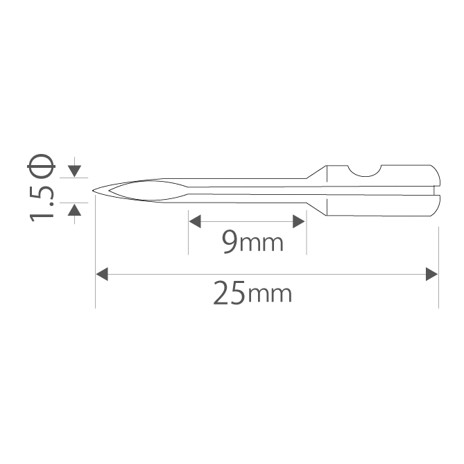 Toska Bano'k N-X Spare Needles – Dimensions
