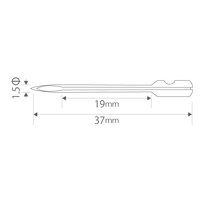 Toska Bano'k N‑XL Spare Needles – Fine Long Needles Dimensions