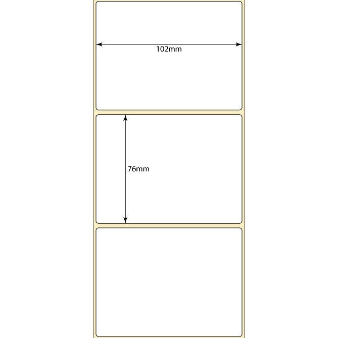 Dimensions of a rectangular object with measurements in millimeters.