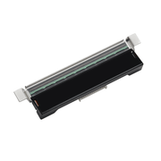 A black rectangular electronic module or connector with silver metal terminal ends and a small green circuit strip visible along the top, shown on a plain white background.