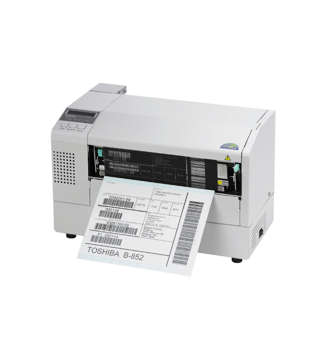 The B-852 combines a sturdy inner mechanism and a robust design to offer a compact and reliable wide web printer.