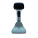Handheld barcode scanner on a white background