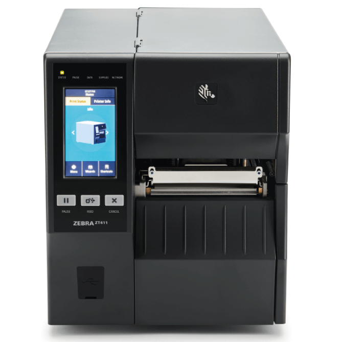 Discover the versatile ZT411 industrial printer, perfect for diverse applications with print widths up to 4 inches (104 mm). Easily upgrade with field-installable connectivity, media handling, and RFID options. Available in 203, 300, and 600 dpi, the ZT411 is designed to evolve with your business needs.
