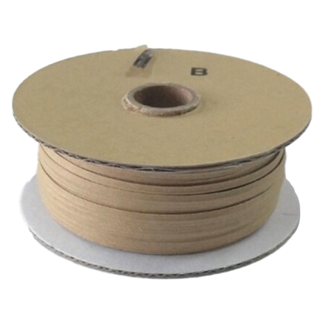 4mm x 60m twist tie with silver plastic and beige kraft paper finish. Single metal core, reusable, residue-free, and ideal for 3510 & 3510A machines.
