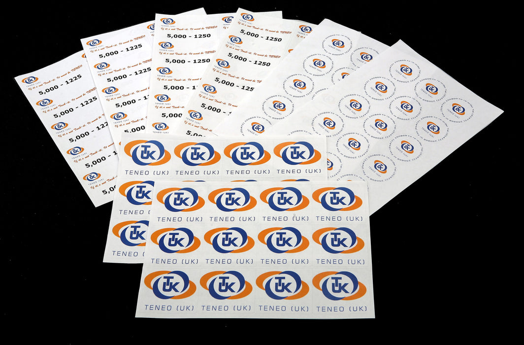 72mm x 21.1mm A4 white paper sheet labels, for use with almost any laser printer.