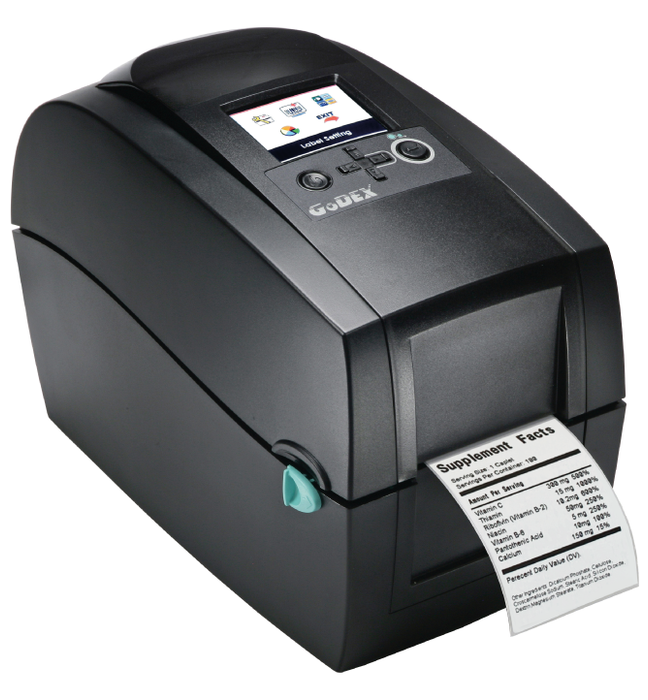 The GoDEX RT200i & RT230i barcode printers are packed with performance enhancing features that make them the most powerful 2" thermal transfer printers.