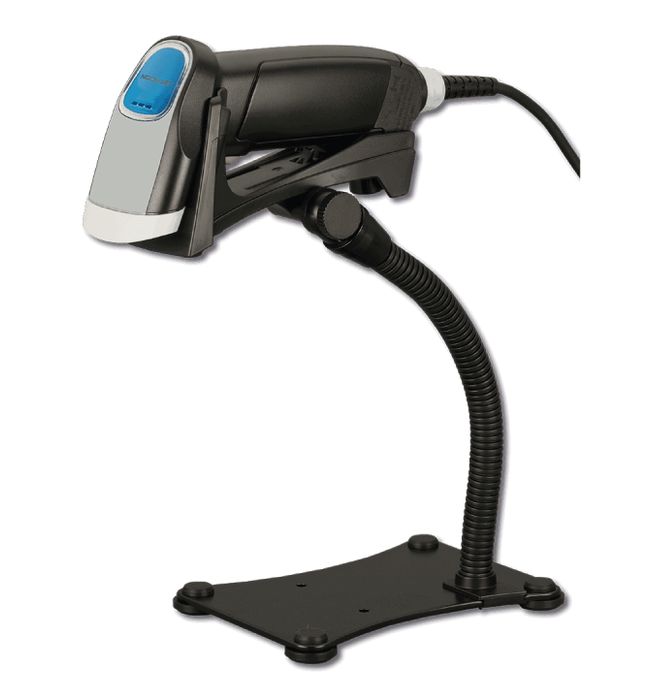 The OPR-3201Z is an auto-trigger, handheld scanner with plug and play functionality that speeds up the workforce. It comes with a USB cable. The complementing stand initiates the auto-trigger making hands free scanning a viable option. 