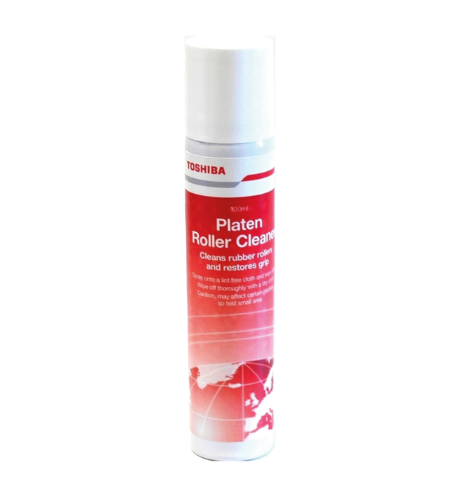Platen roll cleaner & restorer, 100ml Cleans and restores grip, maintains print clarity.