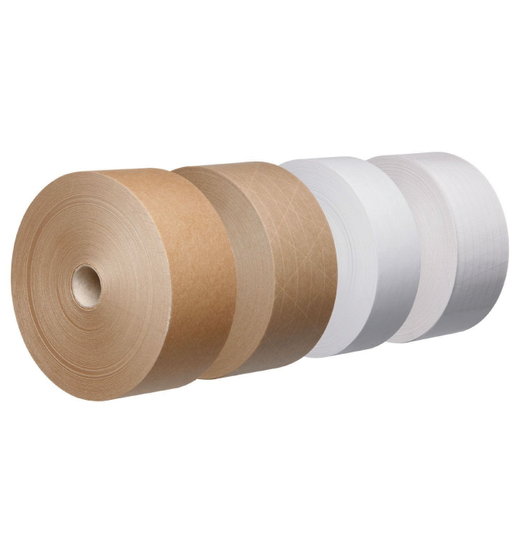 Natural kraft tape with water activated adhesive